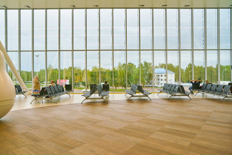 Strigino Internationale Luchthaven stock fotografie