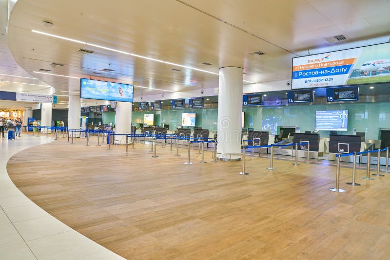 Internationale luchthaven Strigino royalty-vrije stock foto