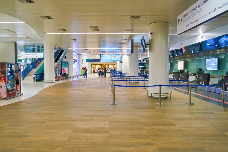 Strigino Internationale Luchthaven royalty-vrije stock afbeelding