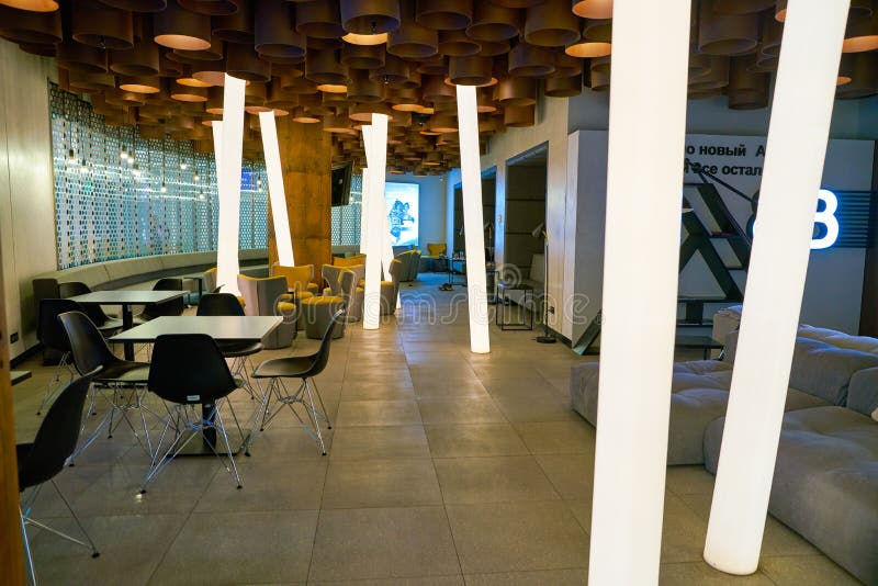 Internationale luchthaven Strigino stock foto's