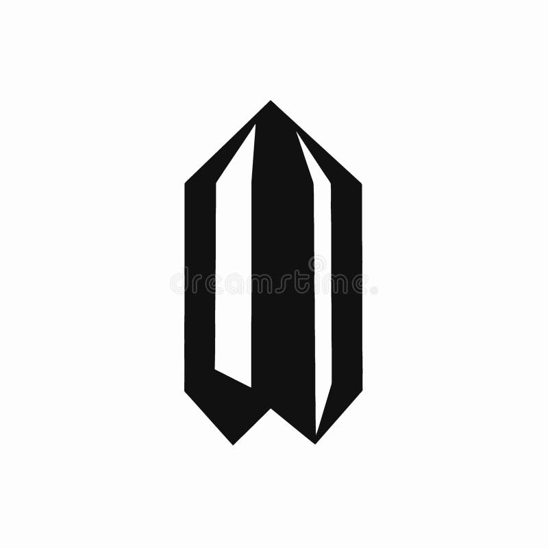 Striking abstract gothic logo, captivating visual of black geometrical form silhouette royalty free illustration