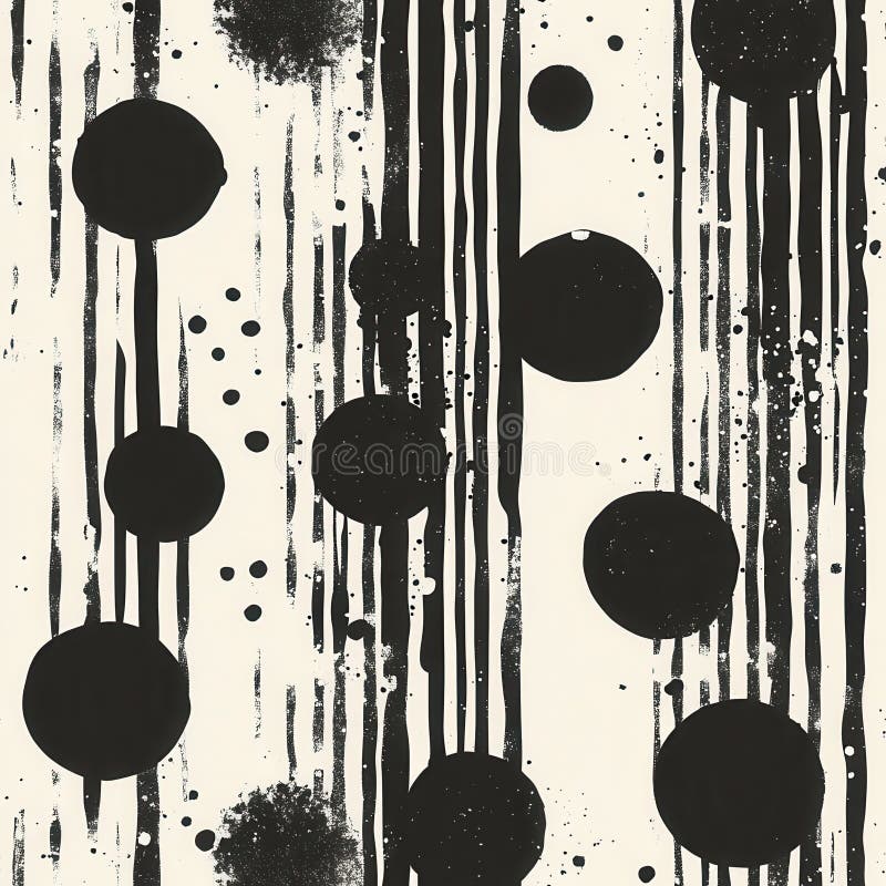 A striking abstract pattern featuring bold black ink splatters and circular shapes on a white background. The dripping effect adds a dynamic, artistic feel. Bold abstract grunge texture design high contrast chaotic style stock images, royalty-free photos and pictures
