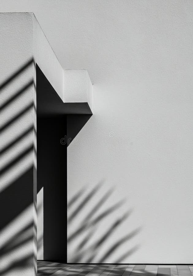 Architectural Shadows A Study in Light and Form royalty free illustration