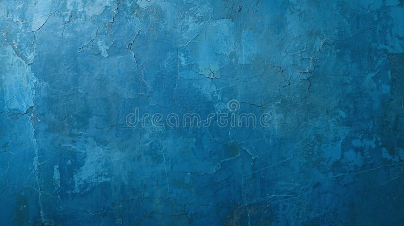 Striking deep blue texture background featuring weathered paint with visible cracks and peeling effects offering a rich aged vector illustration