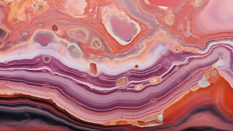 Vibrant marble texture with red and pink stripes in natural patterns royalty free illustration