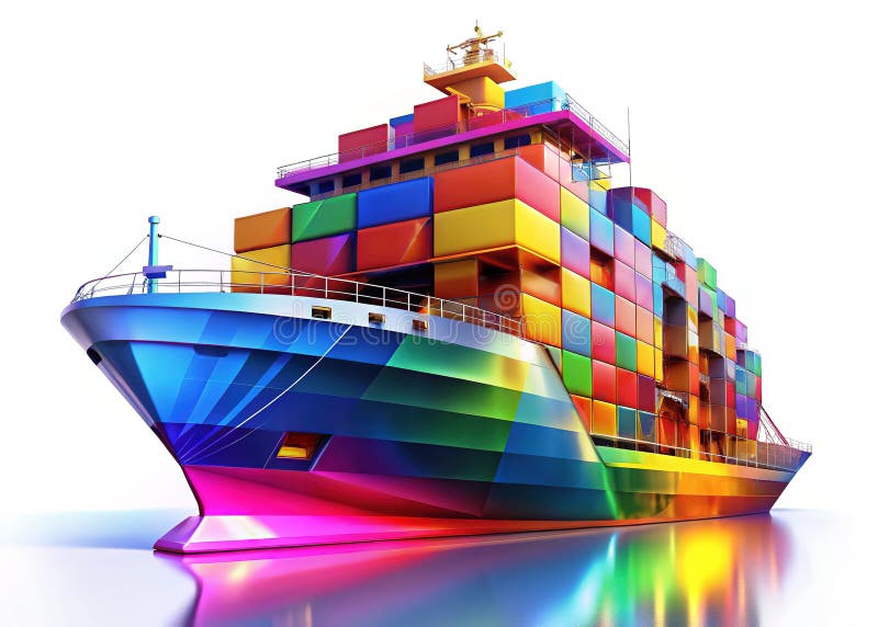 A Striking Geometric Spaceship Design Abstract Digital Art Explores Futuristic Forms and Technologies stock illustration