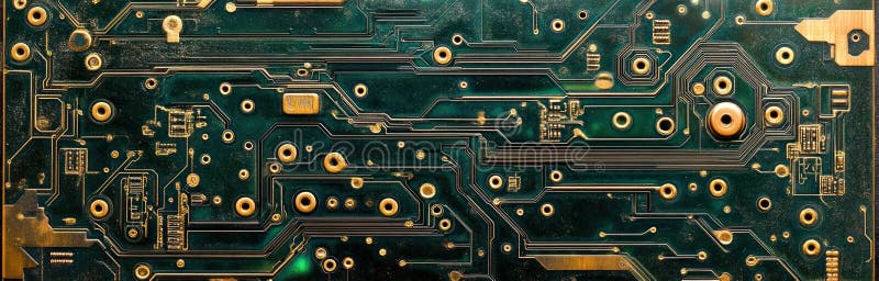 Digital Circuit Board: A Futuristic Display of Precision and Complexity with Metallic and Neon Hues, Binary Codes, and A. This striking image showcases a digital circuit board, displaying a level of precision and complexity that is sure to captivate tech enthusiasts and designers alike. Metallic and neon hues are used to great effect, highlighting the intricate network of binary codes and abstract shapes that make up the board. The image conveys a futuristic vibe, with a strong emphasis on the cutting-edge technology that underpins modern life. Whether used in marketing materials, advertising campaigns, or as part of a design project, this image is sure to make an impact and spark the imagination.