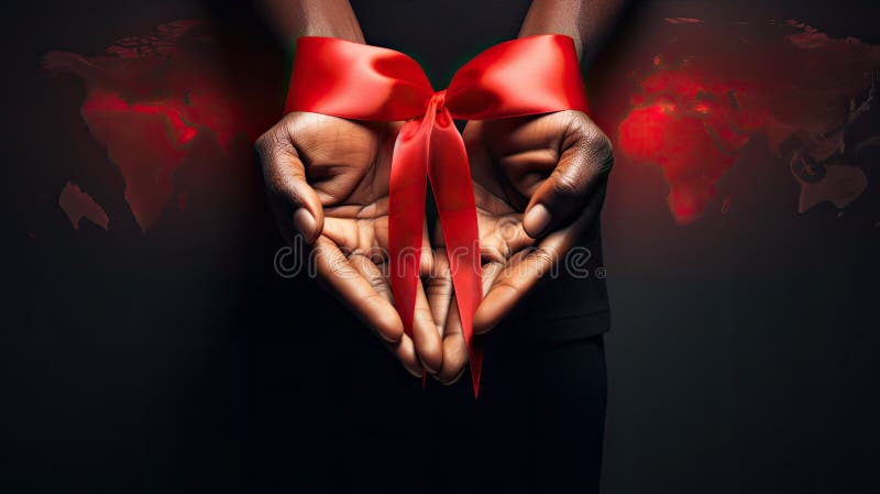 two female hands and red silk ribbon - a Royalty Free Stock Photo from  Photocase