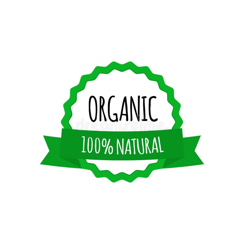 Strikt vegetarianvektoremblem Rund ecogräsplanlogo med bandet Etikett för kafét, restauranger, förpackande design vektor illustrationer Strikt vegetarianvektoremblem Rund ecogräsplanlogo med bandet Etikett för kafét, restauranger, förpackande design vektor illustrationer