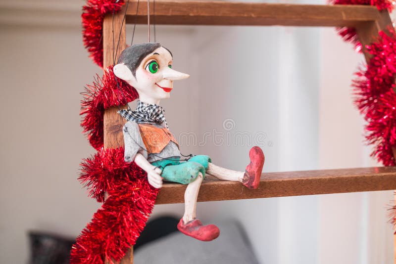String Operated Handmade Ceramic Puppet from Prague Czech