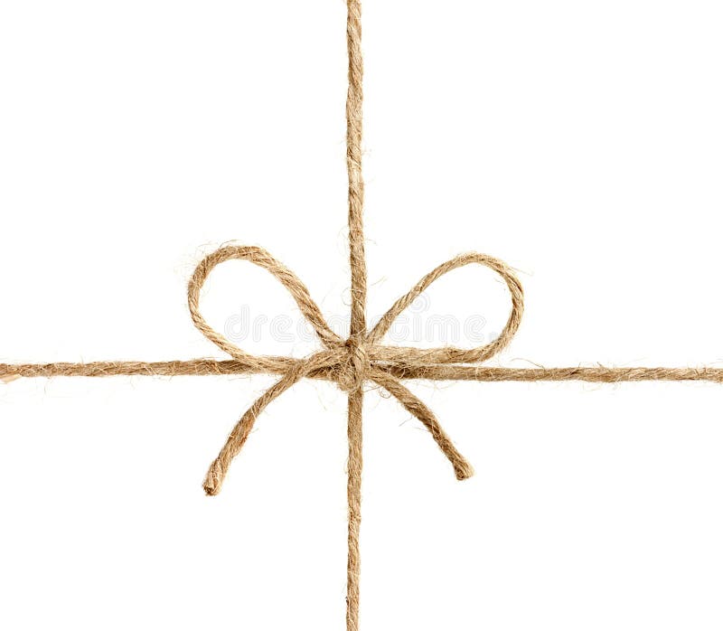 String Or Twine Tied In Bow Isolated For Your Design Stock Photo