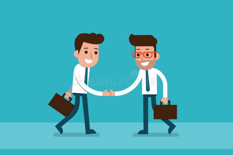 Stringere della mano dell'uomo d'affari royalty illustrazione gratis