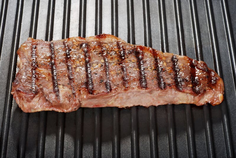 Strip Loin Steak on a Grill Stock Image Image of diet, lunch 16194963