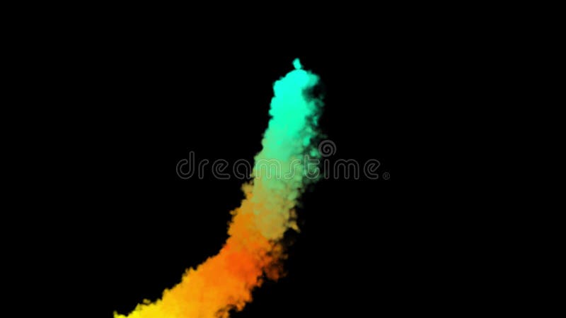 Strip of colorful smoke. 3D rendering. Computer generated abstract background. royalty free stock photography