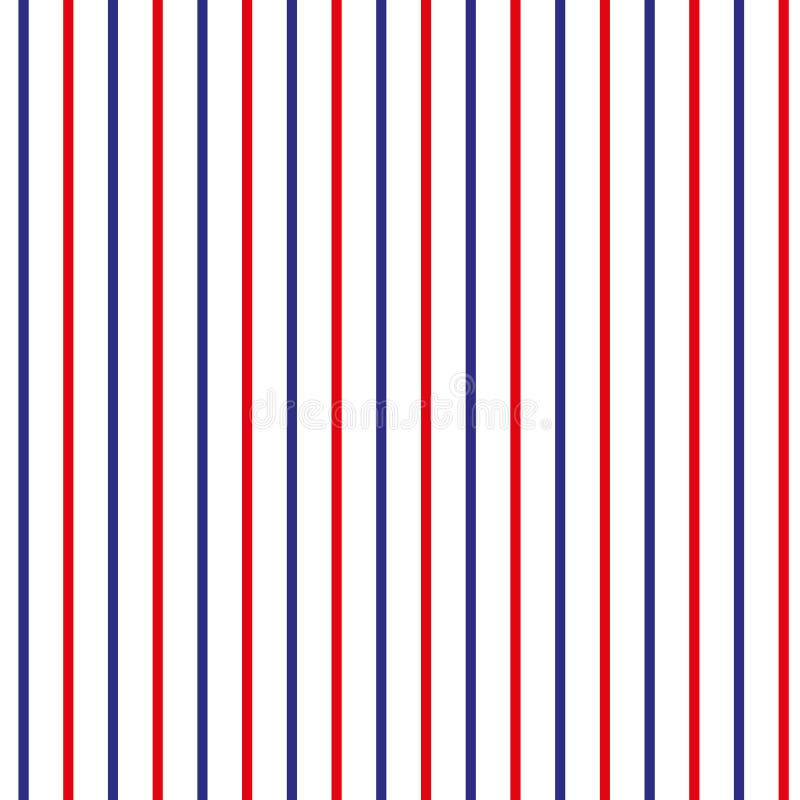 Stripe Seamless Pattern with Red,blue and White Vertical Parallel