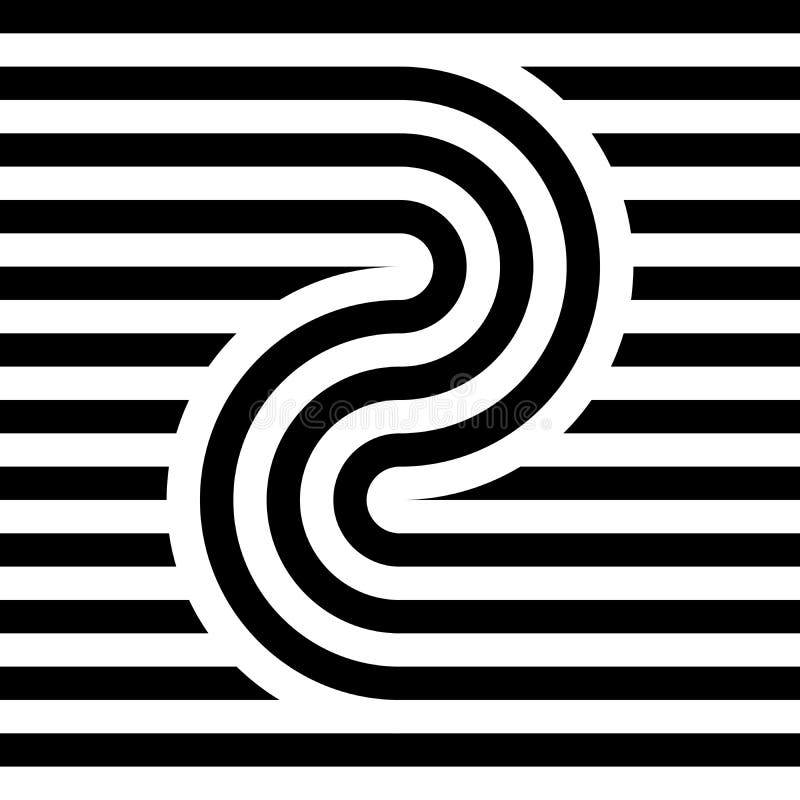 Striped abstract seamless pattern background tile. Black and white retro stripy vector illustration. Textile fabric royalty free illustration