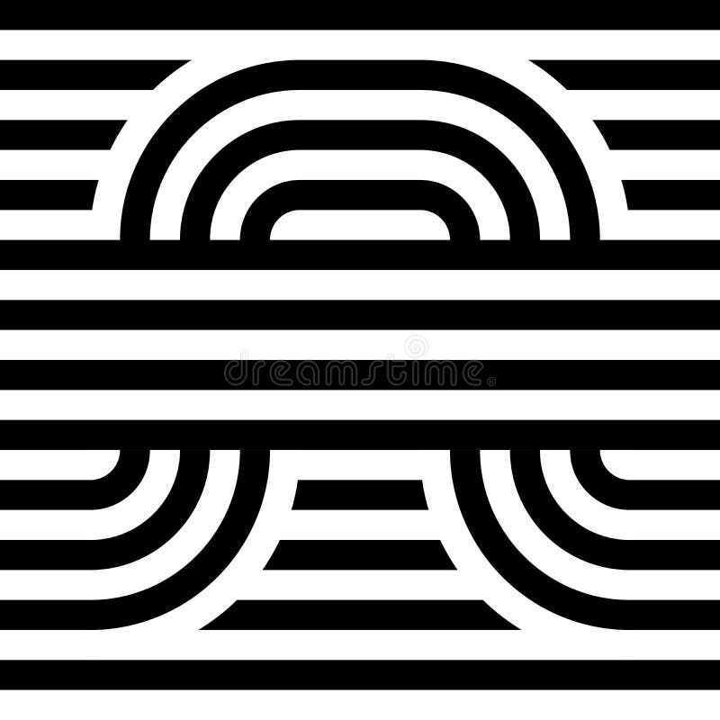 Striped abstract seamless pattern background tile. Black and white retro stripy vector illustration. Textile fabric vector illustration
