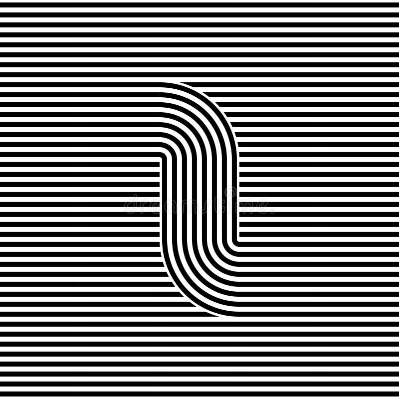 Striped abstract seamless pattern background tile. Black and white retro stripy vector illustration. Textile fabric vector illustration