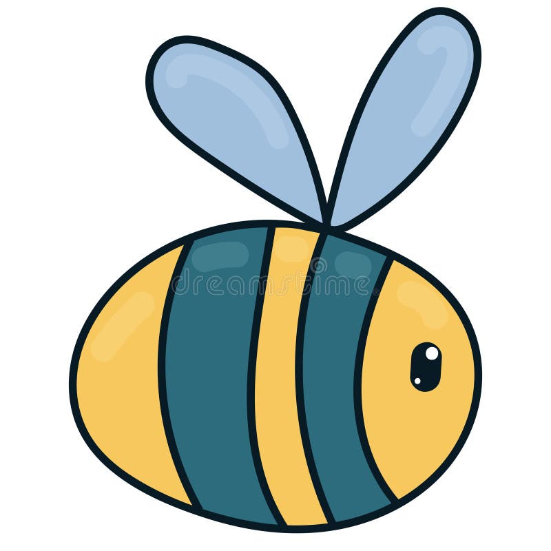 Striped Bee with Wings, Insect, Vector Children Picture Stock Vector - Illustration of cartoon, element: 190472811 Striped Bee with Wings, Insect, Vector Children Picture Stock Vector - Illustration of cartoon, element: 190472811