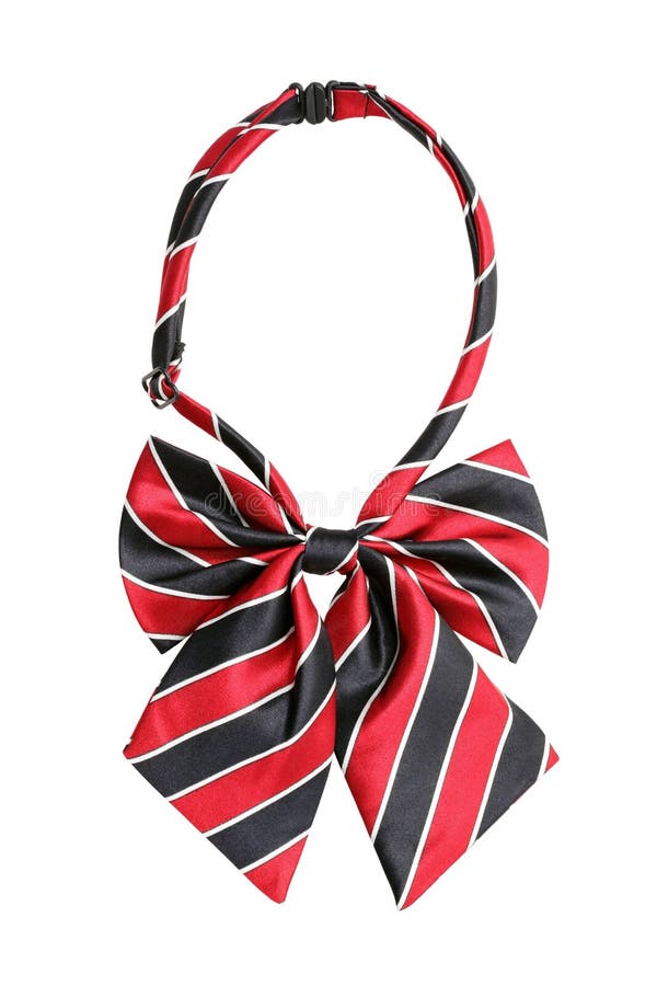 Striped bow tie for women