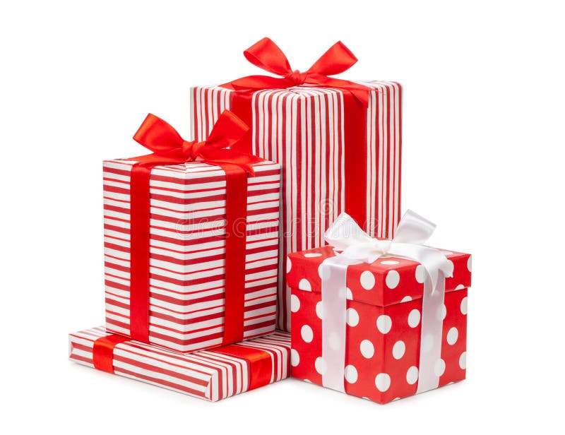 Three striped presents with white bows and ribbons png download - 3896*3264  - Free Transparent Gift Box png Download. - CleanPNG / KissPNG
