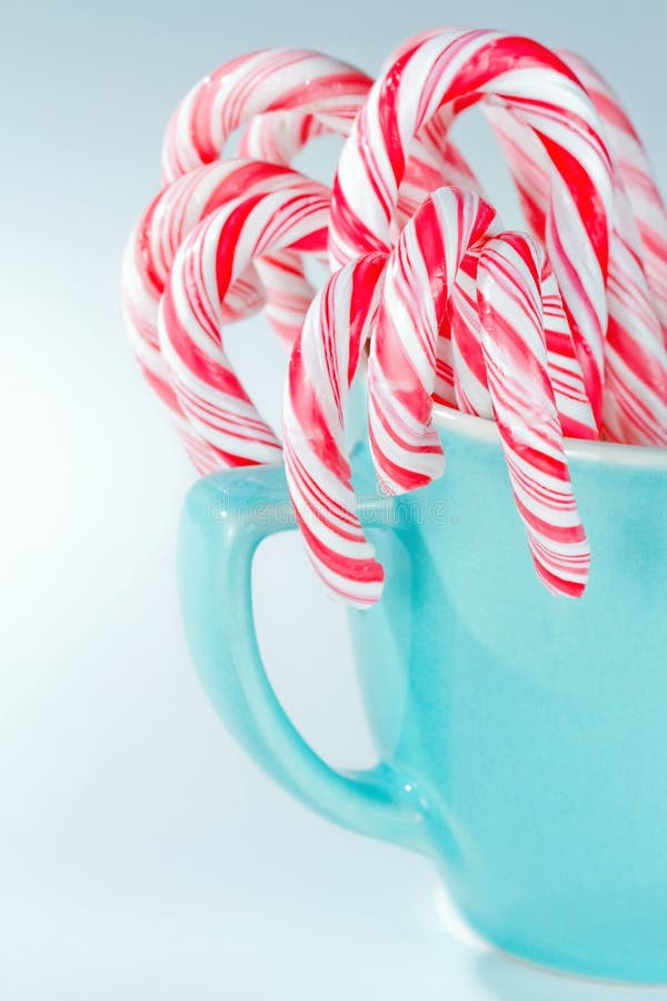Candy Canes in Mug stock image. Image of sweets, peppermint 12261783