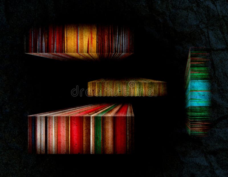 Striped Subjects on the Black Background Stock Image Image of ragged