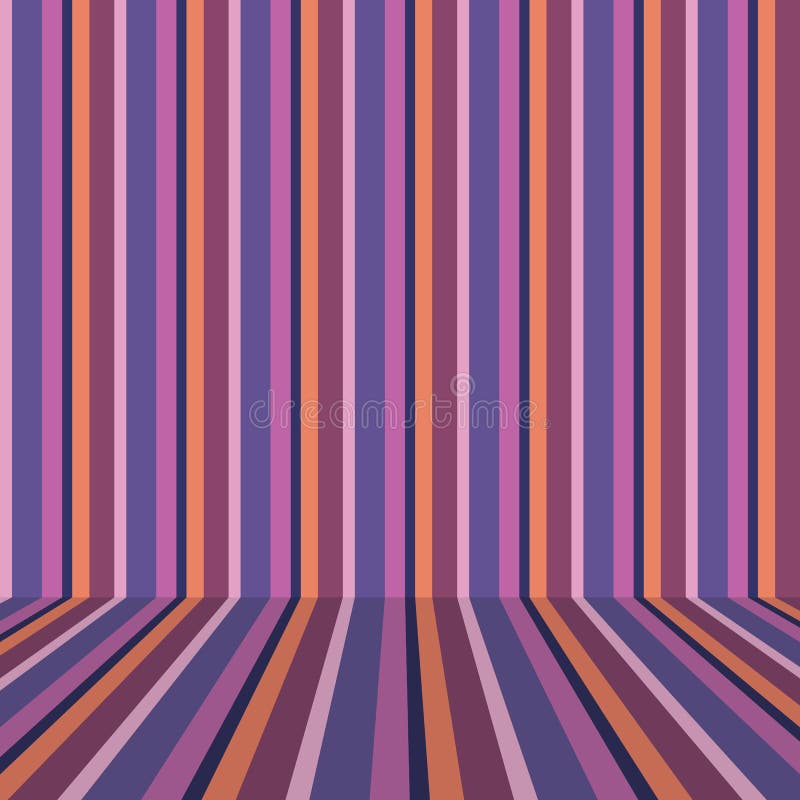 Striped Wallpaper on the Wall Stock Vector Illustration of floor