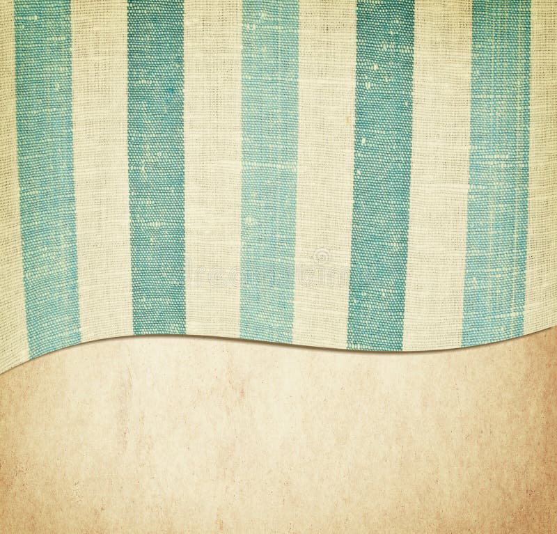 Striped голубая и белая текстура ткани на годе сбора винограда стоковая фотография rf