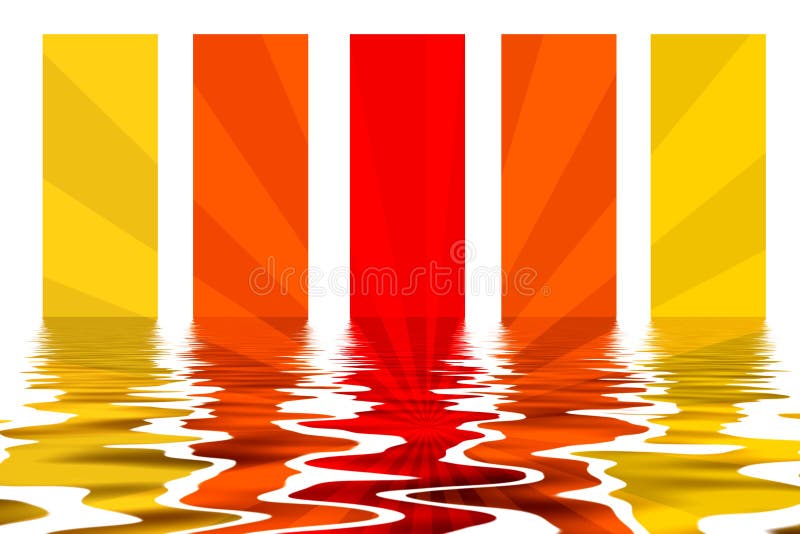 Stripes Background With Water Reflection