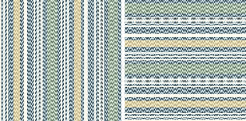 Herringbone stripes pattern in green and gold. Geometric textured vertical and horizontal lines graphic vector.