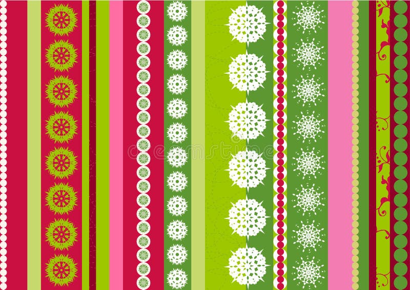 Bright stripes Christmas background with snowflakes elements - vector illustration. Bright stripes Christmas background with snowflakes elements - vector illustration