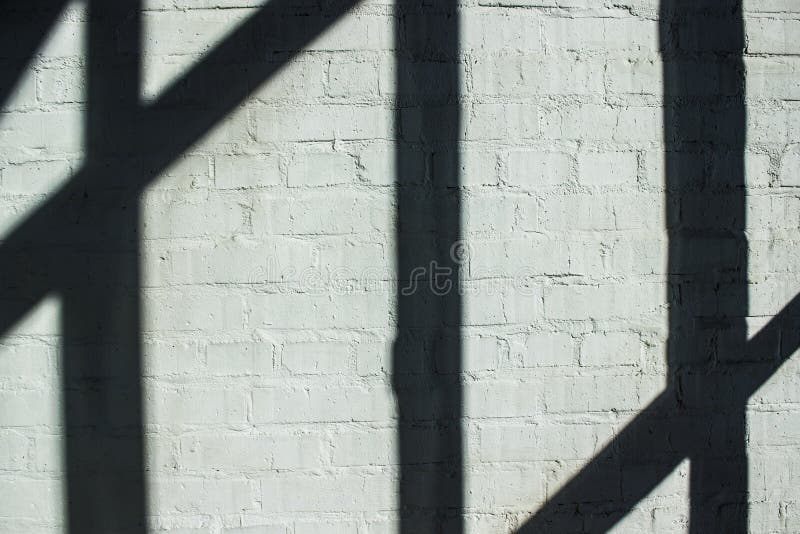 Strips Shadow on Bricks Wall. Stock Photo - Image of brown, strips ...