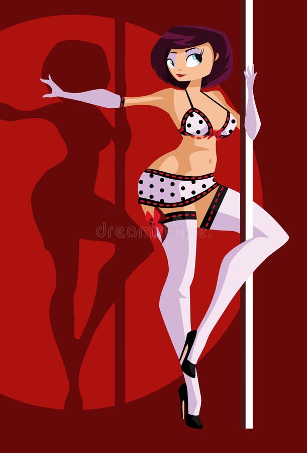 Striptease girl. 