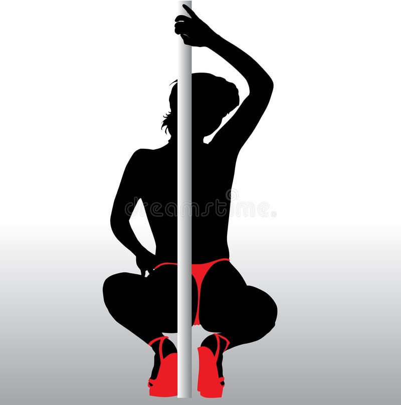 Striptease Girl Silhouette Stock Vector Illustration Of Invitation 90657456