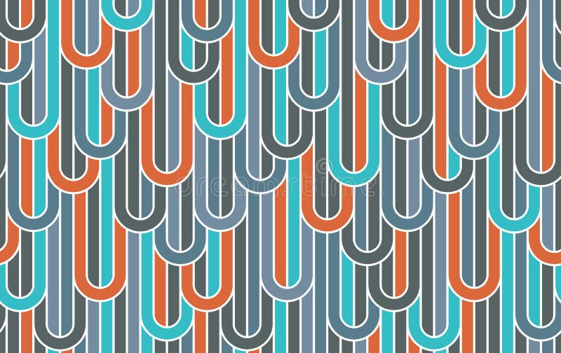 Stripy vector seamless pattern with woven lines, geometric abstract background, stripy net, optical maze. vector illustration
