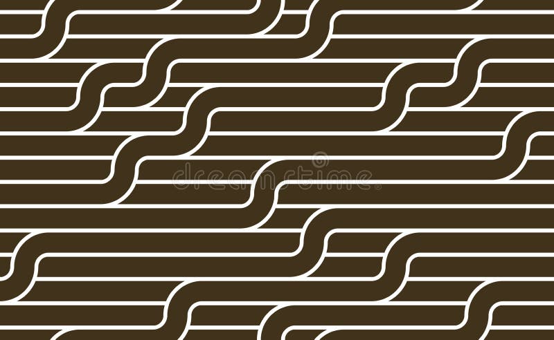 Stripy vector seamless pattern with woven lines, geometric abstract background, stripy net, optical maze, web network. Black and vector illustration
