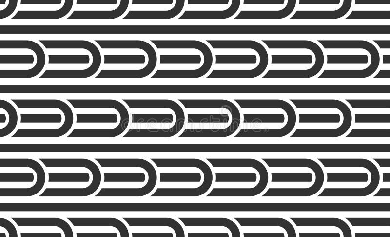 Stripy vector seamless pattern with woven lines, geometric abstract background, stripy net, optical maze, web network. Black and royalty free illustration