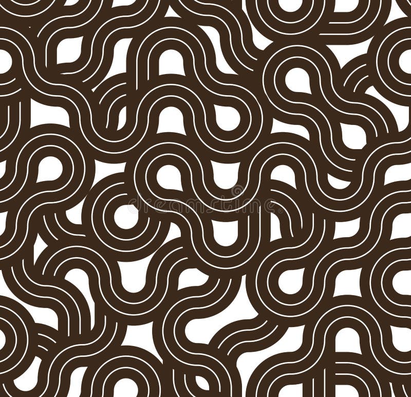 Stripy vector seamless pattern with woven lines, geometric abstract background, stripy net, optical maze. vector illustration