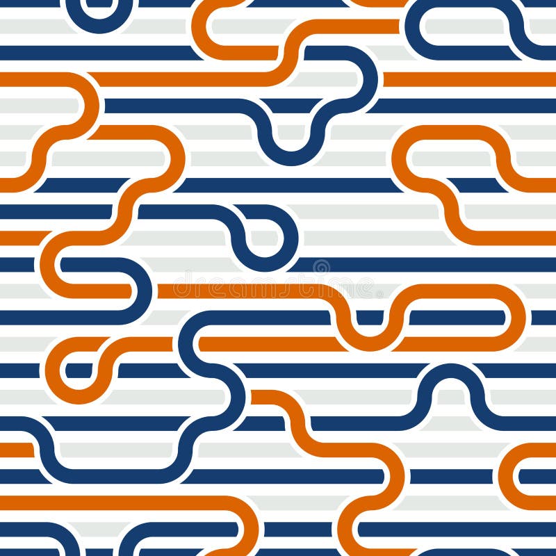 Stripy vector seamless pattern with woven lines, geometric abstract background, stripy net. royalty free illustration