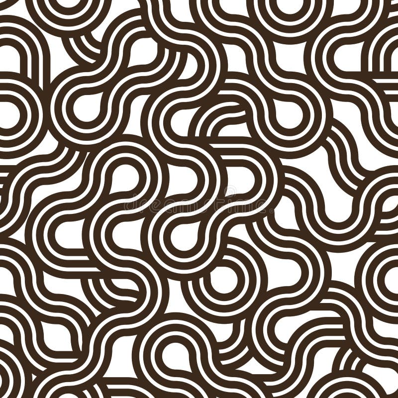 Stripy vector seamless pattern with woven lines, geometric abstract background, stripy net, optical maze. vector illustration