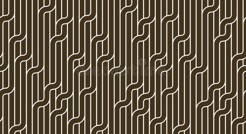 Stripy vector seamless pattern with woven lines, geometric abstract background, stripy net, optical maze. stock illustration