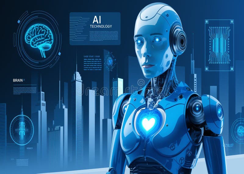 Striscione futuristico della tecnologia blu con design elegante e elemento digitale illustrazione di stock
