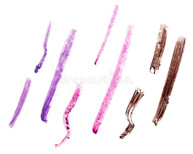 Stroke of eye shadow pencil