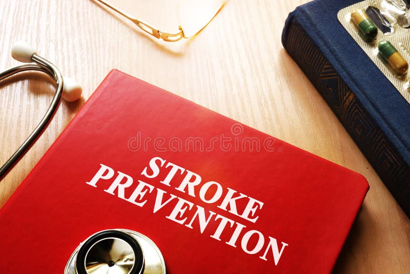 Stroke Prevention written on a book.