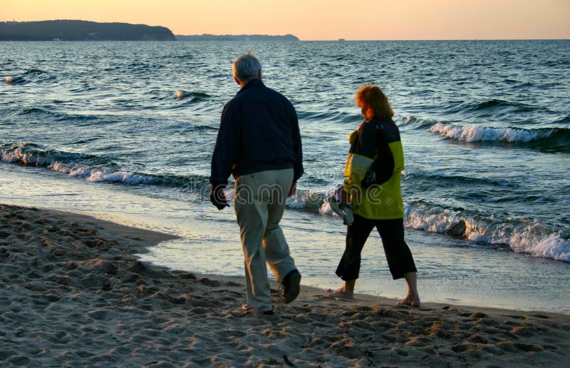 Evening beach stroll. Evening beach stroll.