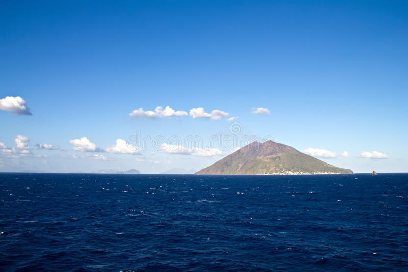 Stromboli volcano island near Sicily