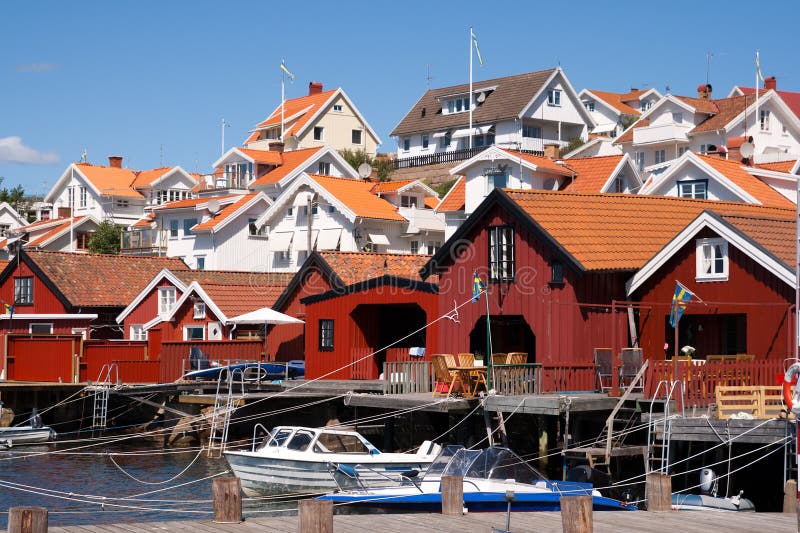 Stromstad Sweden stock image. Image of sail, housing 25681249