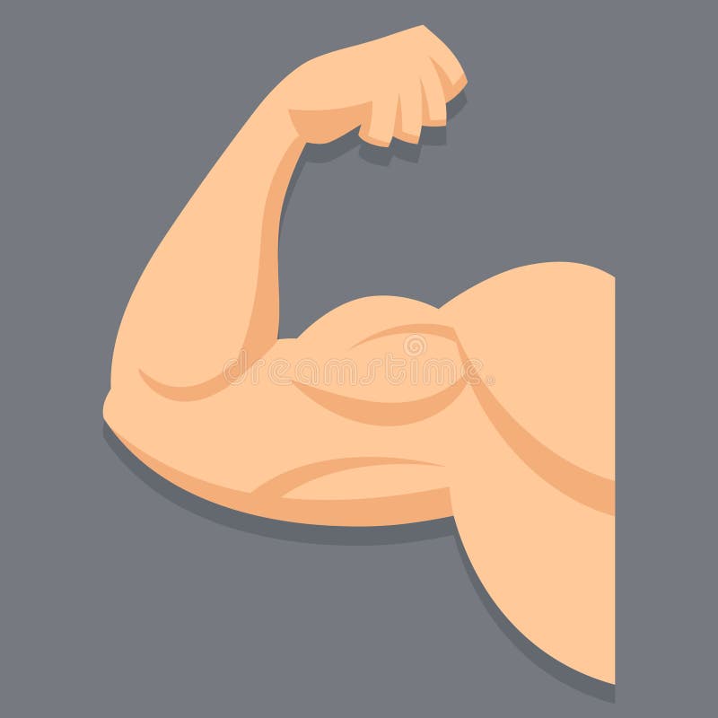 Strong Arm with Contracted Biceps Stock Illustration - Illustration of ...