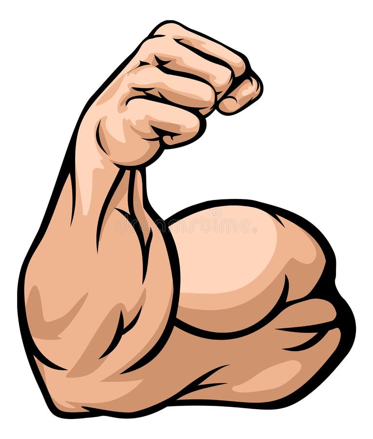 Strong Arm Showing Biceps Muscle. 